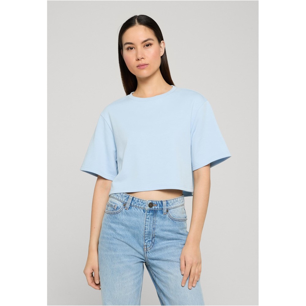 Urban Classics - Light Terry Crop top - Blauw